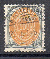 XP2229 - DANIMARCA 1875 - ORDINARIA , 100 Ore Unificato N. 29 Usato - Used Stamps