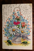 AK CPA 1906 Tiere Litho Pfingsten Blume Pflanzen Gänseblümchen Fleurs Printemps - Fleurs