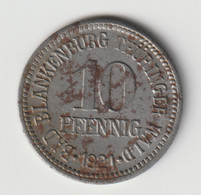 DEUTSCHES REICH - BAD BLANKENBURG 1921: 10 Pfennig, Notgeld, Funck 45.3 - Andere & Zonder Classificatie