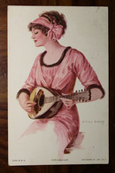 AK CPA 1914 Frauen Mode Femme Musicienne Jugendstil Belgie Louisiana Lou T Earl Christy - Andere & Zonder Classificatie