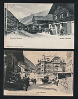 ZERMATT (Suisse) Magnifique Lot De 2 Cartes Lignées (avant 1904) 1er: Plan TOP Sur Le Train.... - VS Valais