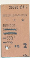 SNCF - Ticket 2eme Classe Marseille-St-Charles => Bandol - Europa