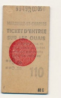 SNCF - Ticket D'entrée Sur  Les Quais - Marseille-St-Charles - Europa