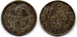 Nassau 6 Kreuzer 1826 TB - Monedas Pequeñas & Otras Subdivisiones