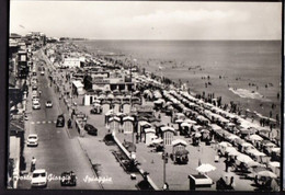 PORTO S. GIORGIO - SPIAGGIA - VIAGG. 1955 - F.G. - STORIA POSTALE - VERA FOTO - Fermo