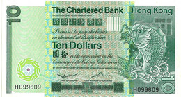 HONG KONG $10 GREEN CHARTERED BANK FISH FRONT & BUILDING BACK DATED 01-01-1980  UNC P.77 READ DESCRIPTION !! - Hong Kong