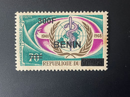 Benin 2009 Mi. 1604 Surchargé Overprint Organisation Mondiale De La Santé OMS WHO Health 1948 1968 - Benin – Dahomey (1960-...)