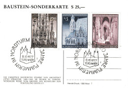 MiNr. 1544 - 1546 Österreich 1977, 22. April. 25. Jahrestag Der Wiedereröffnung Des Stephansdomes. StTdr. (105); Gez. K - 1971-80 Cartas