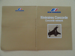 FLYER ITINERAIRE CONCORDE AIR FRANCE NETWORK 03/81 - Concorde