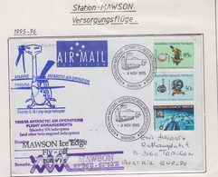 AAT Mawson Station Heli Flight Mawson Ice Edge Fly-off Davis Cover Ca 8 NOV 1995 (MN171B) - Altri & Non Classificati