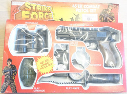 Vintage TOY GUN : Strike Force Colt 45 1911 Combat Set - 1980s - Keywords : Cap - Rifle - Revolver - Pistol - Tin - Armes Neutralisées