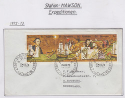 AAT Mawson Station Cover Australia Cpt Cook Stamps Imperforated  Cover Ca 24 DE 1972 (MN172) - Andere & Zonder Classificatie