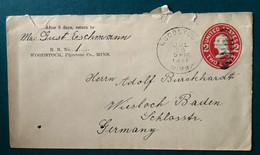 USA 1911 Woodstock Cover Etats-Unis Lettre Letter Enveloppe - 1901-20