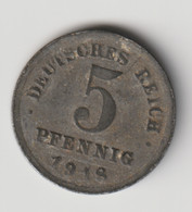 DEUTSCHES REICH 1918 F: 5 Pfennig, KM 19 - 5 Rentenpfennig & 5 Reichspfennig
