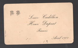 Faire-part De Fiançailles  Laure Cardilhon / Henri Duprat  (sans Lieu) 1902  (PPP39321 - Compromiso