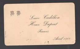 Faire-part De Fiançailles  Laure Cardilhon / Henri Duprat  (sans Lieu) 1902  (PPP39321 - Verloving