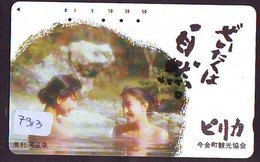 Télécarte Japon * FEMME EROTIQUE (7313) BATH * PHONECARD JAPAN * TELEFONKARTE *  BATHCLOTHES LINGERIE - Mode