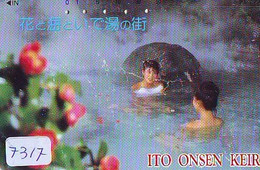 Télécarte Japon * FEMME EROTIQUE (7317) BATH * PHONECARD JAPAN * TELEFONKARTE *  BATHCLOTHES LINGERIE - Mode