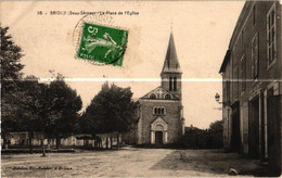 79 . BRIOUX . LA PLACE DE L EGLISE  1913      ( Trait Blanc Pas Sur Original ) - Brioux Sur Boutonne