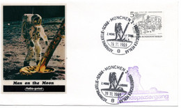 54880 - Berlin - 1969 - 5Pfg Zille EF A SoUmschl MUENCHEN - 2. MONDLANDUNG ... - North  America