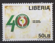 Liberia 2015 Emission Commune Joint Issue CEDEAO ECOWAS 40 Ans 40 Years - Gemeinschaftsausgaben