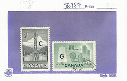 56784 ) Canada G Overprint 1953    Postmark Cancel - Oblitérés