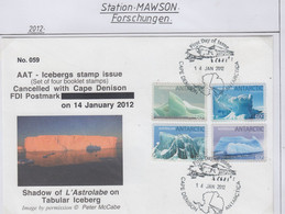 AAT Cape Denison Icebergs 4v FDC Cape Denison 14 JAN 2012 (MN173) - FDC