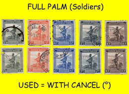 1942 (°) BELGIAN CONGO / CONGO BELGE = COB 242/245 + 262/265 FUL.SOLDIERS FORCE PUBLIQUE SET ( X 10 Stamps) - Usados