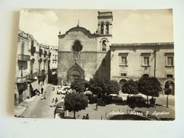 ANDRIA - Piazza S Agostino  CHIESA    PUGLIA BARI  VIAGGIATA  COME DA FOTO - Andria