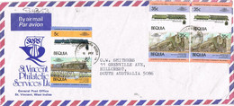 46846- Carta Aerea PORT ELISABETH (Bequia) Granadines St. Vincent  1984. Stamp Ferrocarril - St.Vincent & Grenadines