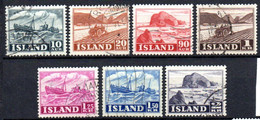 Islande: Yvert N° 224/233, 7 Valeurs - Oblitérés