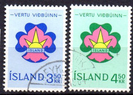Islande: Yvert N° 333/334 - Usados