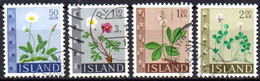 Islande: Yvert N° 336/339; Fleurs - Oblitérés