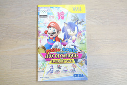 NINTENDO WII  : MANUAL : Mario & Sonic Aux Jeux Olympiques - Game - Manual - Literatura E Instrucciones