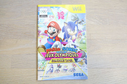 NINTENDO WII  : MANUAL : Mario & Sonic Aux Jeux Olympiques - Game - Manual - Littérature & Notices