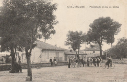 CPA-30-GALLARGUES-Promenade Et Jeu De Boules-Animée - Gallargues-le-Montueux