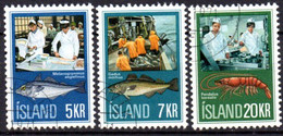 Islande: Yvert N° 410/412; Pêche - Gebraucht