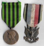 Guerre 1870 - 1871   - 2 Médailles - Francia