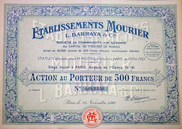 Etablissements MOURIER L. BARRAYA & Cie – 1936 - Tourisme