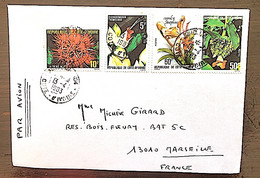 COTE D'IVOIRE Fleurs Sur Lettre Pour La France. Yvert N°523/25+486. Cachet 13 Avril 1983 - Other & Unclassified