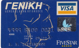 GREECE - FiveStar, General Bank Visa(reverse Saetic), 09/99, Used - Geldkarten (Ablauf Min. 10 Jahre)