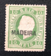Portugal, MADEIRA, *Mint Hinged. Unused Stamp Without Gum  « D. Luís Fita Direita », 10 R., 1879 - 1880 - Unused Stamps