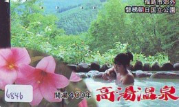 Télécarte Japon * EROTIQUE (6846) DANS LA BAIN *  EROTIC PHONECARD JAPAN * TK * BATHCLOTHES * FEMME SEXY LADY LINGERIE - Mode