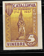 ESPAÑA - REPÚBLICA 1937 VINEBRE - TARRAGONA SELLOS LOCALES SIN DENTAR. MNH. - Altri & Non Classificati