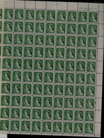 CANADA 1950 OFFICIAL STAMP QUEEN ELISABETH II WITH OVERPRINT G FULL SHEET MI No 39 MNH VF!! - Sovraccarichi