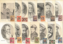 51416  - VATICANO- POSTAL HISTORY -MAXIMUM CARD- Set Of 14 -1952 - ARCHITECTURE - Unclassified