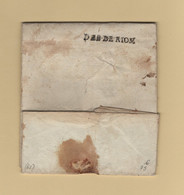 Debourse De Riom - Puy De Dome - 1806 - Sur Lettre De Tortone - Departement Conquis - 1801-1848: Vorläufer XIX