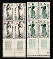 FRANCE 1963 - SERIE 2 BLOCS DE 4 TP / Y.T. N° 1400 / 1401 - NEUFS** - Unused Stamps