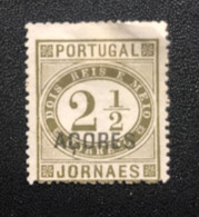 Portugal, AZORES, *Hinged, Unused Stamp, Without Gum « JORNAES », 2 1/2., 1882 - Ungebraucht