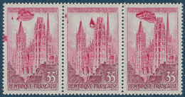 France 1957 Cathedrale Rouen N°1129b&c** Probablement La Plus Belle Variété Type Des Gravés Modernes ! RRR Signé CALVES - Nuovi